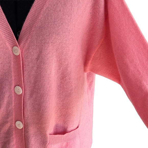 CRUSH Cashmere Pink Button-Up Cardigan - Picture 5 of 12